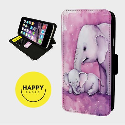 ELEPHANT DREAMY LOVE - Kunstleder Flip Handyhülle - iPhone/Samsung