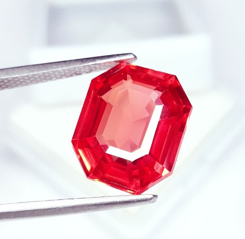 12 kt zertifizierter loser Edelstein seltener natürlicher Padparadscha Saphir Achteck O128 - Bild 1 von 12