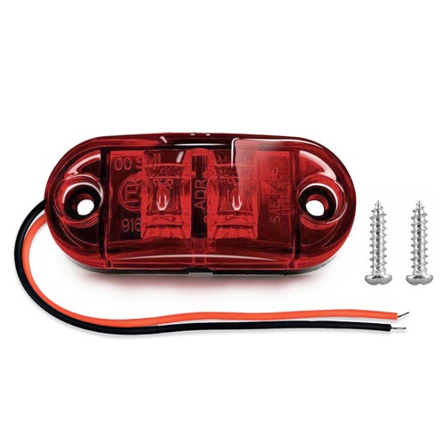 5x Red+5x Amber LED Side Marker Lights Oval Truck Trailer Clearance Light Lamp - Picture 9 of 11