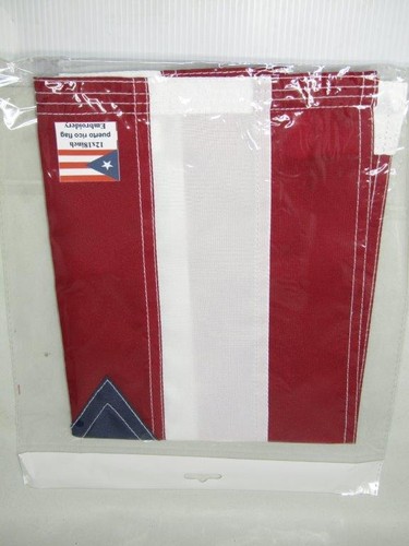 12x18 Embroidered Sewn Puerto Rico Country PR 220D Nylon Flag 12"x18" 2 clips - Picture 3 of 9