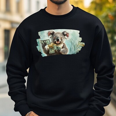 Koala mit Geld Sweatshirt Kuschelig und Perfekt für jeden Anlass S bis 4XL
