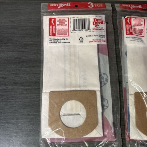 BOLSAS DIRT DEVIL TIPO G GENUINAS - De colección - Nuevas - Paquete de 2 - Imagen 4 de 5