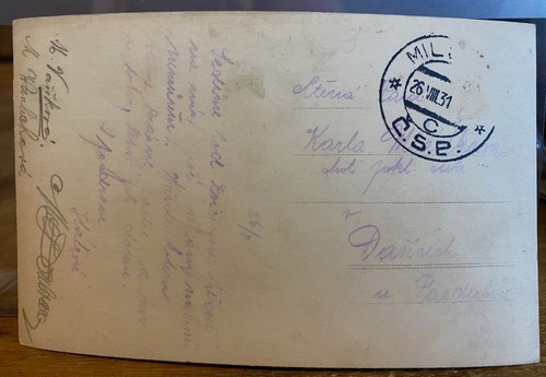 Postal República Checa RPPC TREBIHOST Trutnov Hradec Kralove 1931 Checoslovaco - Imagen 2 de 3