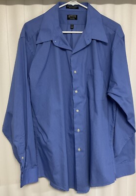 Arrow Long Sleeve Button Up Shirt Men s Extra Large Blue