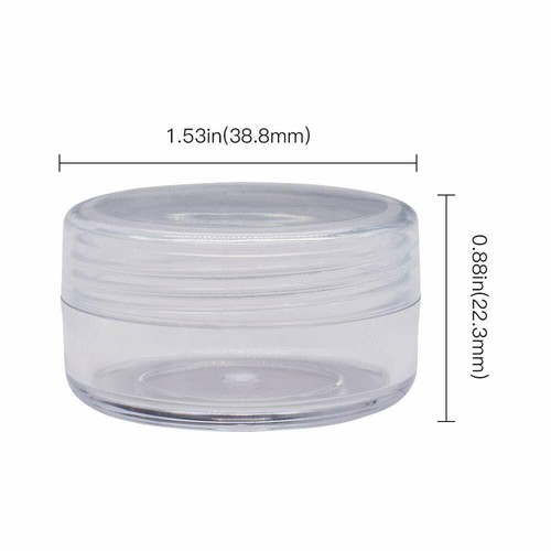 Clear Lid Plastic NEW Cosmetic Container Jars 5GM AND 2.5" Plastic Spatulas - Picture 6 of 11
