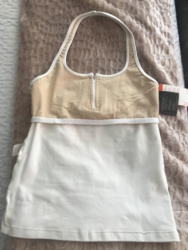 BRASILFIT White Activewear Top (12) Halter, Zip Front - Picture 8 of 11