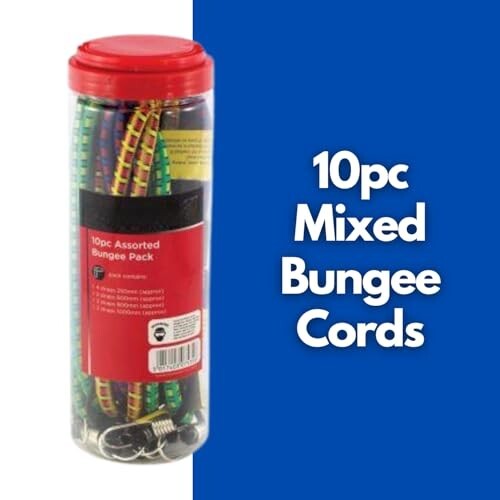 10pc Bungee Cord Heavy Duty Elasticated Rope Car Bike Luggage Hooks Hiking - Picture 8 of 24