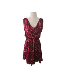 Womens ALICE + OLIVIA Ikat Silk Multicolor Watercolor Print Sleeveless Dress XS