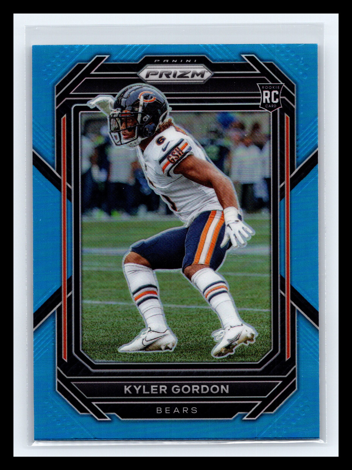 🏈 KYLER GORDON 2022 PRIZM LIGHT BLUE HOLO REFRACTOR RC # 385