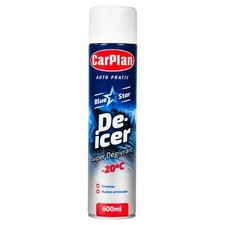 CarPlan Blue Star De-Icer Car Windscreen Aerosol Spray Car Ice Melt 600ml