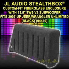 JL AUDIO STEALTHBOX® (94419) CUSTOM-FIT FIBERGLASS ENCLOSURE W/ 13.5" TW5-V2 SUB