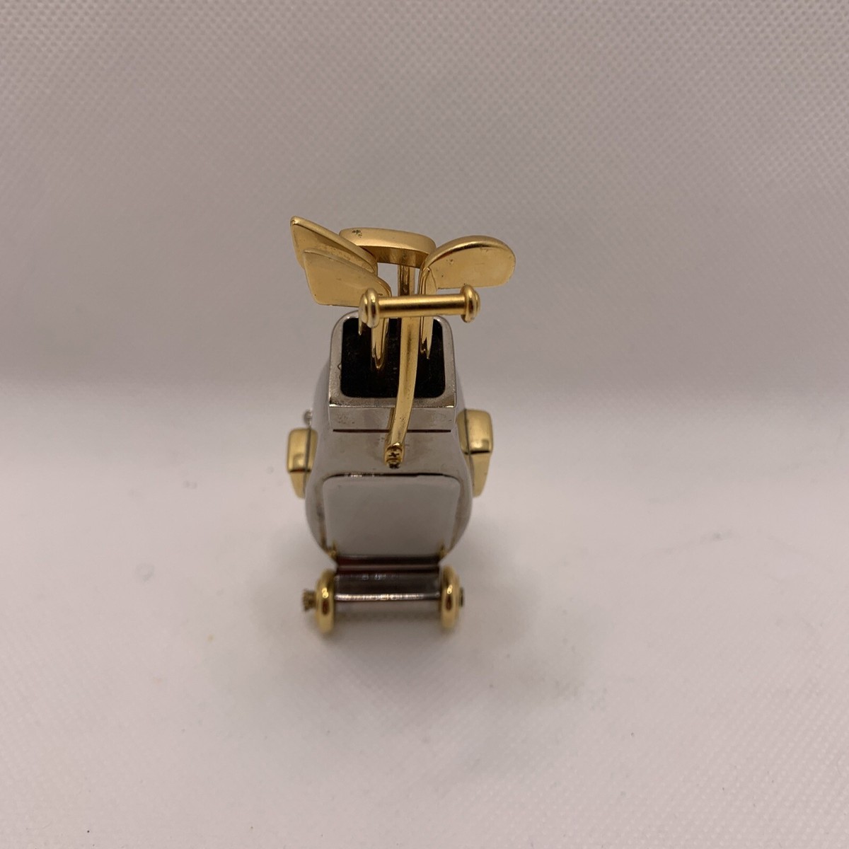 GOLD Silver Golf Bag COLLECTIBLE Mini Timex Clock!! 3 1/2” Tall