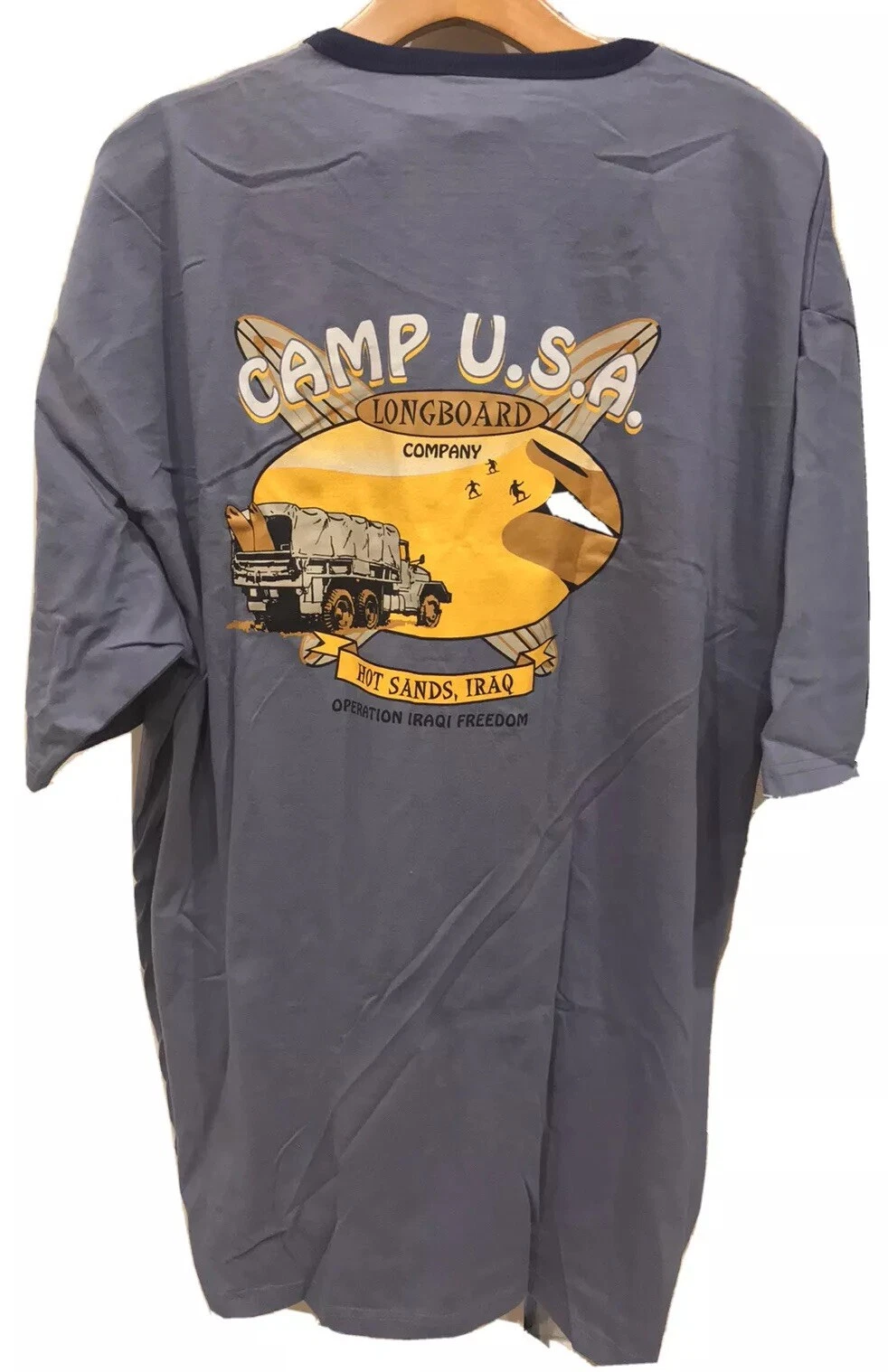 NWT Operation Iraqi Freedom Ringer T-shirt Camp USA Longboard Mens Size 2XL