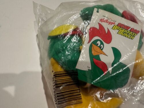 Corn Flakes giocattolo Cornelius Gallo Vintage Bean Bag 9" peluche Kellogg's 1997 raro - Foto 4 di 7