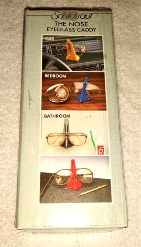 The Nose Eyeglass Caddy Vintage 1987 Schildkraut - Plástico negro - Todavía en caja - Imagen 2 de 3