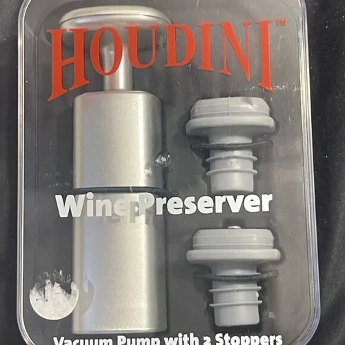 Houdini Wine Preserver Vacuum Pump W/2 Stoppers Unopened NIB 5X1 - Picture 6 of 7