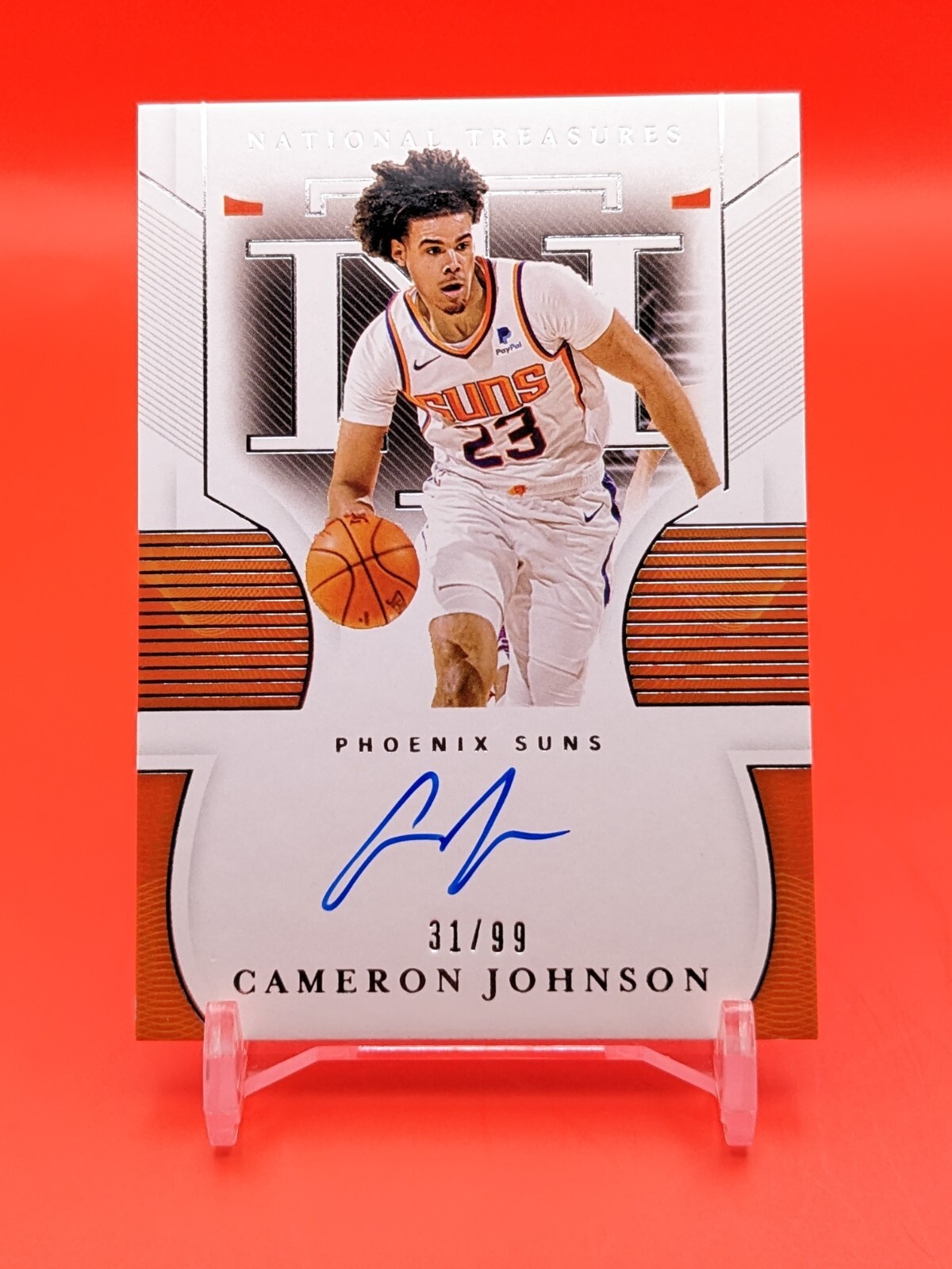 Cameron Johnson 2020 National Treasures Autograph (On Card) #S-CRJ 31/99