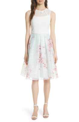 NWT Ted Baker London Soft Blossom Fit & Flare Dress size Ted's 3