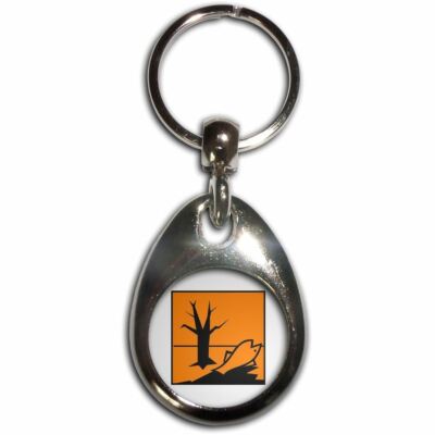 Schlüsselring Umweltgefahr Träne Tropfen Metall (43 mm x 33 mm)