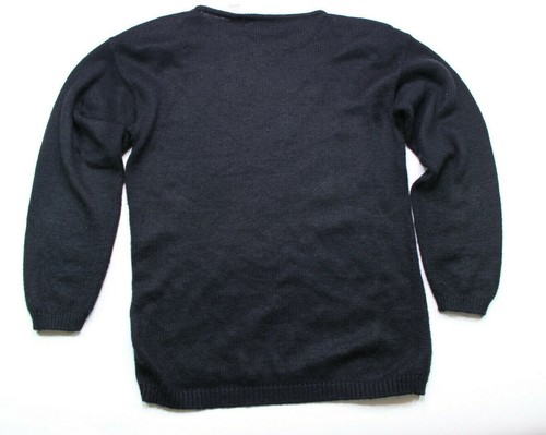 Maglione donna vintage anni 80 nero e bronzo metallizzato manica lunga taglia media - Foto 6 di 8