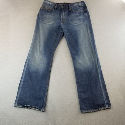 Matthew Buffalo Jeans Men's Sz 33X32 Blue Wash 100% Cotton Quality Strong Weave