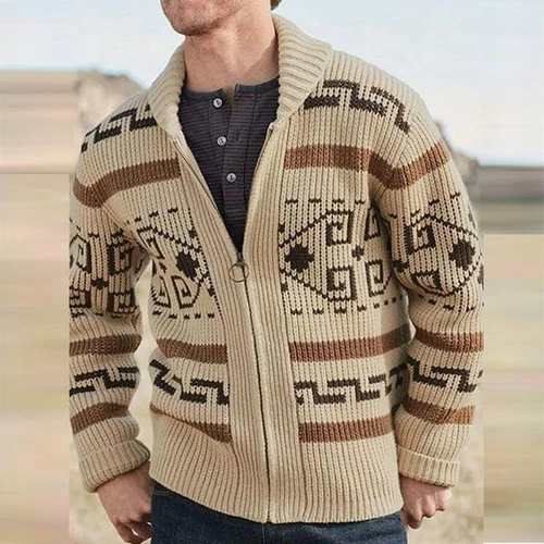 Herren Pullover Big Lebowski Cardigan Strick Jeffery Reißverschluss Erwachsene Neu Film Kostüm - Bild 4 von 9