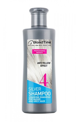 Blond Time Silver Shampoo Anti Yellolw 150ml Blond&Grey Hair Anti Yellow Effect - Picture 3 of 9