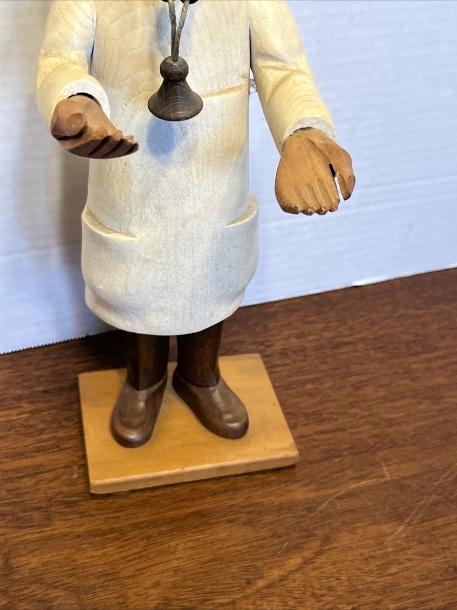 Romer Vintage 1970s Hand Carved Wooden Wood Doctor w Hands Out 13