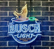 Flying Duck Quack One Open Beer Bar 20"x16" Neon Sign Light HD Vivid Printing
