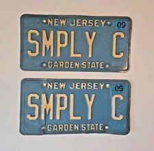 NJ Vanity License Plates - "SMPLY C" - 2002