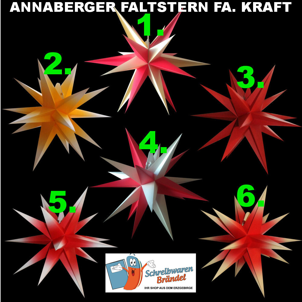 ANNABERGER FALTSTERN - ADVENTSSTERN - WEIHNACHTSSTERN - 58 CM - STERN KRAFT  ERZ | eBay.de