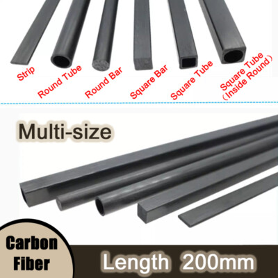 Carbon Fiber Square Round Tubes Pipe Bar Rod Plate for RC Airplane ...