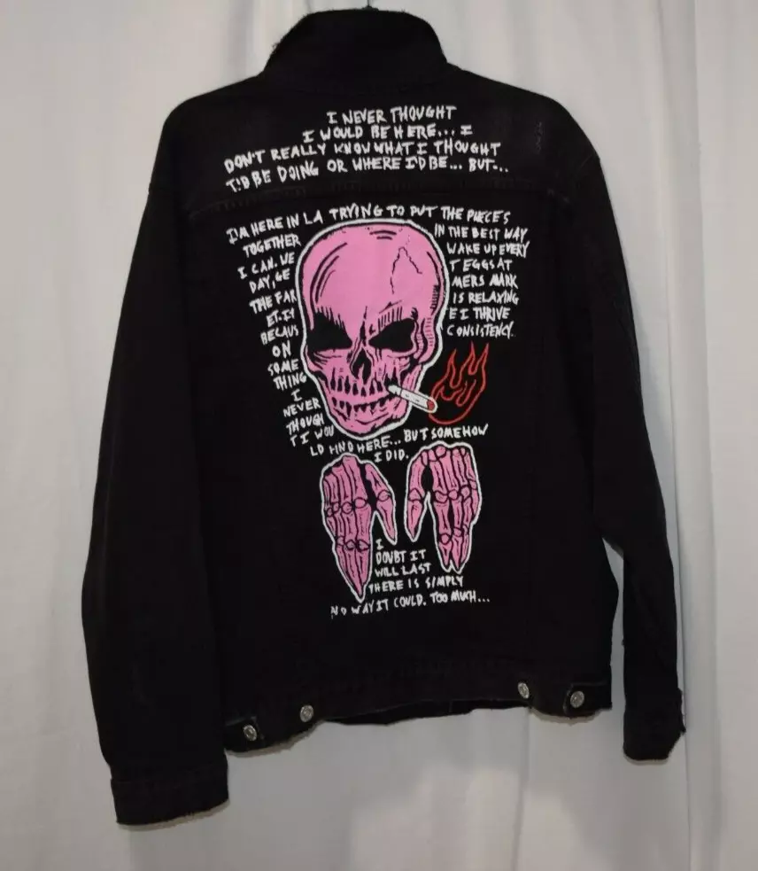 LA ADAPTATION WARREN LOTAS WOMENS BLACK DENIM JACKET SIZE M