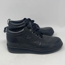 Propet Village Walker Mid Chukka Boots Mens 12 D Black Leather Comfort Casual