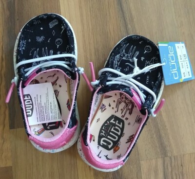 HYDEE KID’S Hey Dude Wendy Toddler Unicorns Slip on Shoes Girls Kids
