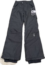 Spyder Girls Vixen Ski Snowboard Pants, Black Sparkle Size 18 NWT