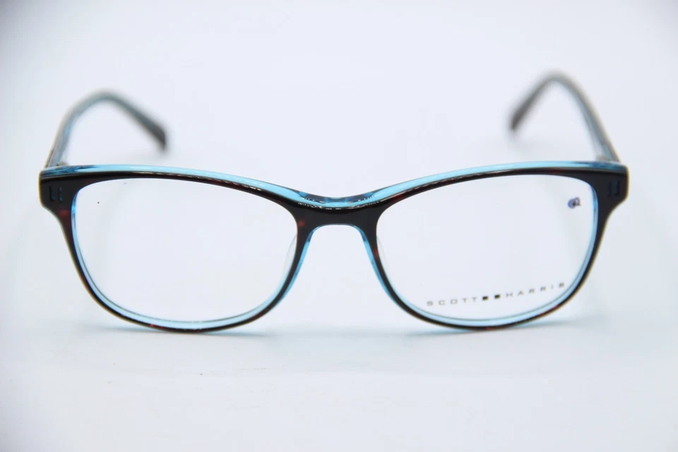 NOVO ÓCULOS SCOTT HARRIS SH 388 PRETO AZUL AUTÊNTICO DESIGNER 50-16 - Imagem 2 de 4