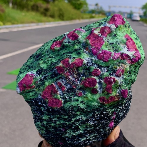 6.15LB Natural green Ruby zoisite (anylite) crystal Chakra mineral Energy - Picture 9 of 21