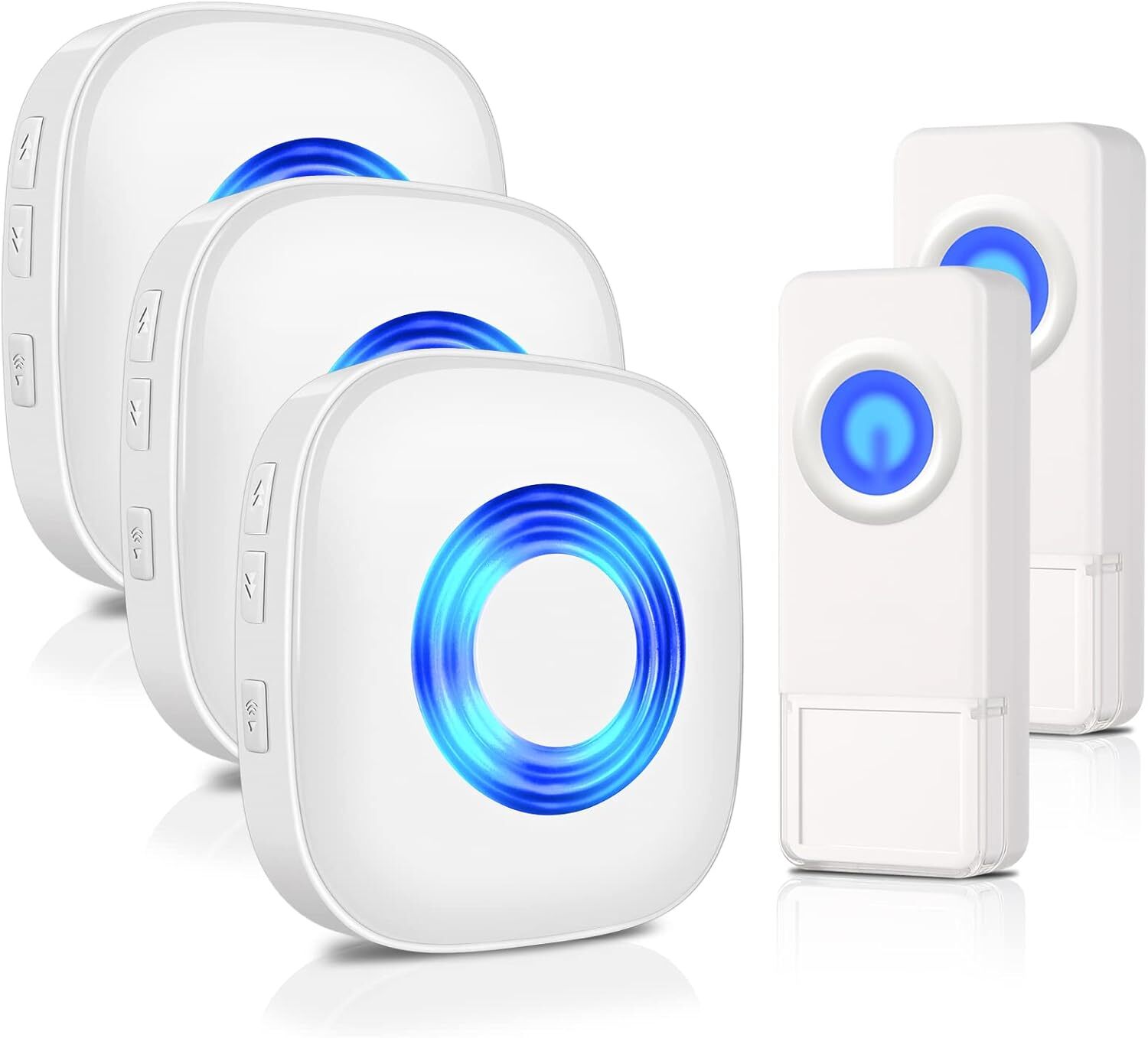 Wireless Doorbell Kit with 3 Receivers 2 Buttons Waterproof by PHYSEN-image