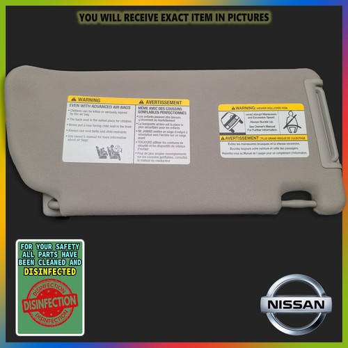 2005-2012 Nissan Pathfinder Driver Left Side Sun Visor Gray Cloth - 第 1/4 張圖片