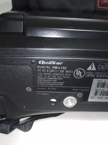 Quasar Palmcorder VHS C 700x digital Zoom Camcorder - Picture 11 of 24