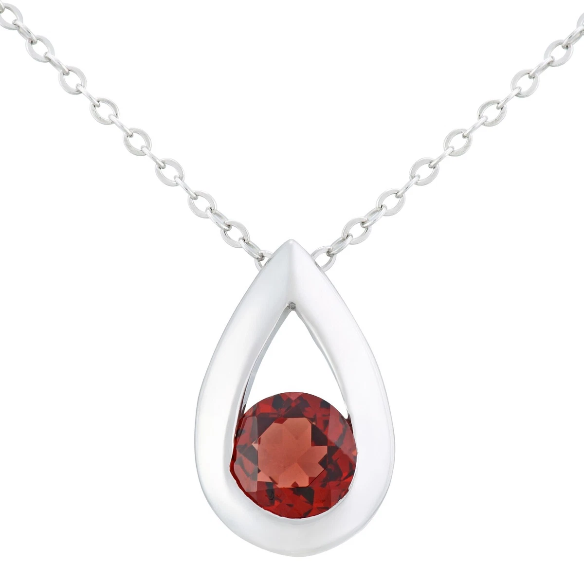 White gold garnet necklace sale