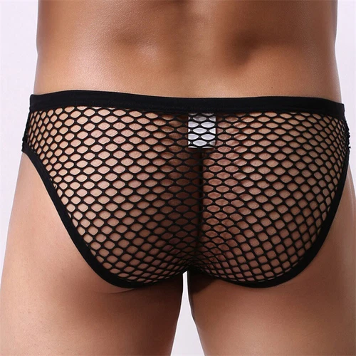 Mens Sexy Briefs Thong See-through Underwear Tanga Underpants Undies G-string UK - Picture 11 of 22