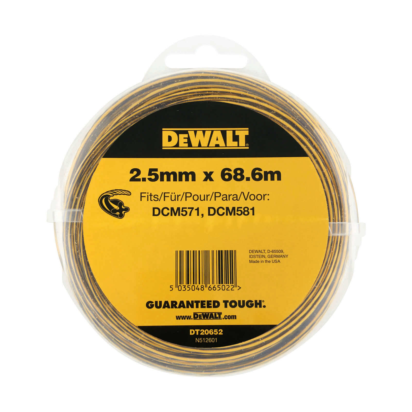 DeWALT TrimmerFaden DT20652QZ 68,6 m / Ø 2,5 mm für DCM561