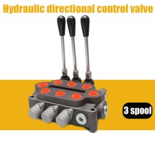 Hydraulic Directional Control Valve Tractor Loader Double Acting 3 Spool 25 GPM