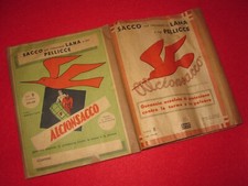 ALCIONSACCO ALCIONE BOLOGNA 2 Sacchi Vintage Abiti Indumenti Lana Pellicce 1950