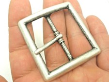 New Metal Center Bar belt Buckle for 1 1/2 inch belt Silver Finish MB3-4