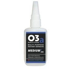 O3a MEDIUM Super Glue CA Adhesive 20 Grams Metal PVC Wood Leather Universal Glue