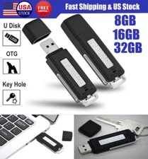 16GB/32GB Mini Voice Activated Digital Sound Audio Recorder USB Disk Flash Drive