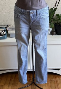 white pinstripe jeans